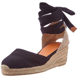Castañer Women's Carina/8/001 Espadrilles, Black Black 100, 6 UK