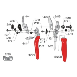 Felco F 15 Pruning Shears – 4.7" Garden Clippers with Rubber Grip & Anvil Blade | Hand Pruners for Gardening | Garden Tool Cutter with Forged Aluminum Handle, Lightweight Precision for Small Hands