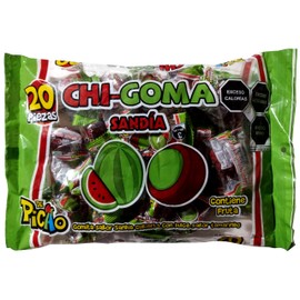 Picao Chi-Goma Sandía - Gomita sabor sandía cubierta con dulce sabor tamarindo - 20 piezas - 440 g