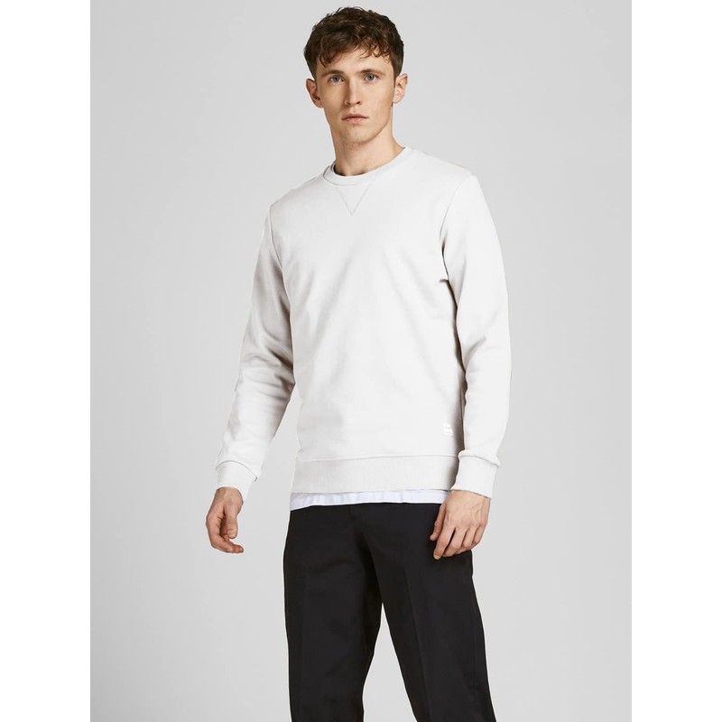JACK & JONES Male Sweatshirt Plain Sweatshirt with Crew Neck,