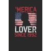 Merica Lover Since 1992: Graph Paper Notebook - Birthday Gift