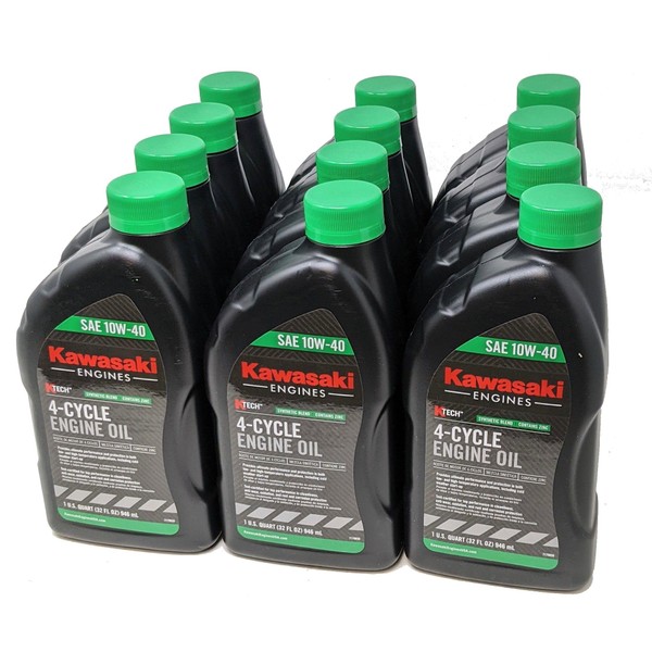Kawasaki 12PK Genuine OEM 10W40 Motor Oil Quart 4-Cycle K-Tech