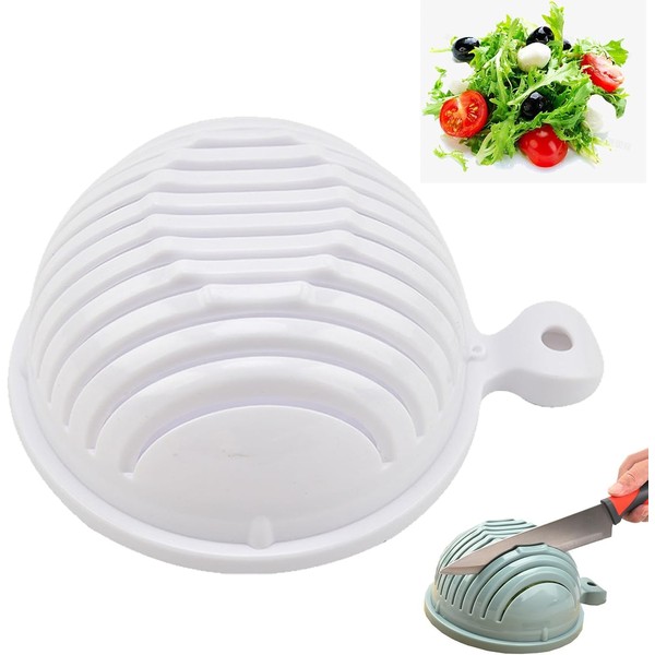 Quick Snap-On Salad Maker Chopper Salad Slicer Cutter Bowl Swiftly