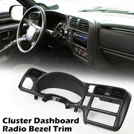 ALLGOOD Black Dashboard Cover Compatible with Chevy Blazer S10/GMC Jimmy Sonoma 1998-2004 Dash Trim Bezel Cover Not Fit Double Din