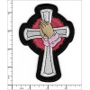Patchwork Paradise Praying Hands with Cross Embroidered Iron-On Patch –