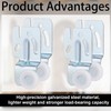 8pcs Sliding Closet Door Roller Hardware Kit, Top Hung Bypass