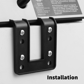 Emerise 2-Pack Desk Edge Mount Power Strips with 4 USB Ports & 3 AC Power Outlets for Home and Office Desktop Charging Bucket, Black