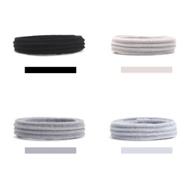 Thick Hair Bands for Women - Soft & Stretchy Ponytail Holders for Women (Mix Gray)