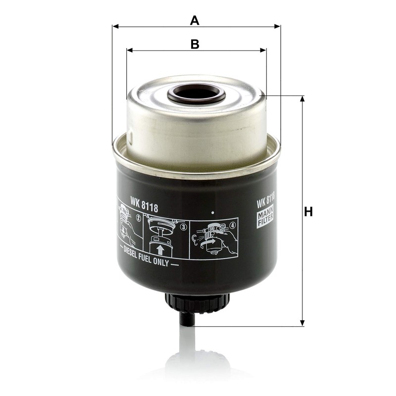 Original MANN-FILTER Fuel filter WK 8118 – For Utility Vehicles