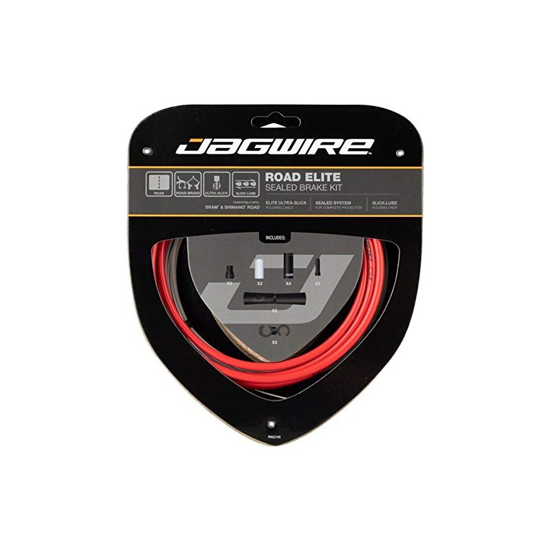 Jagwire Road Elite Unisex Adult Cable Lugs, Red, One Size