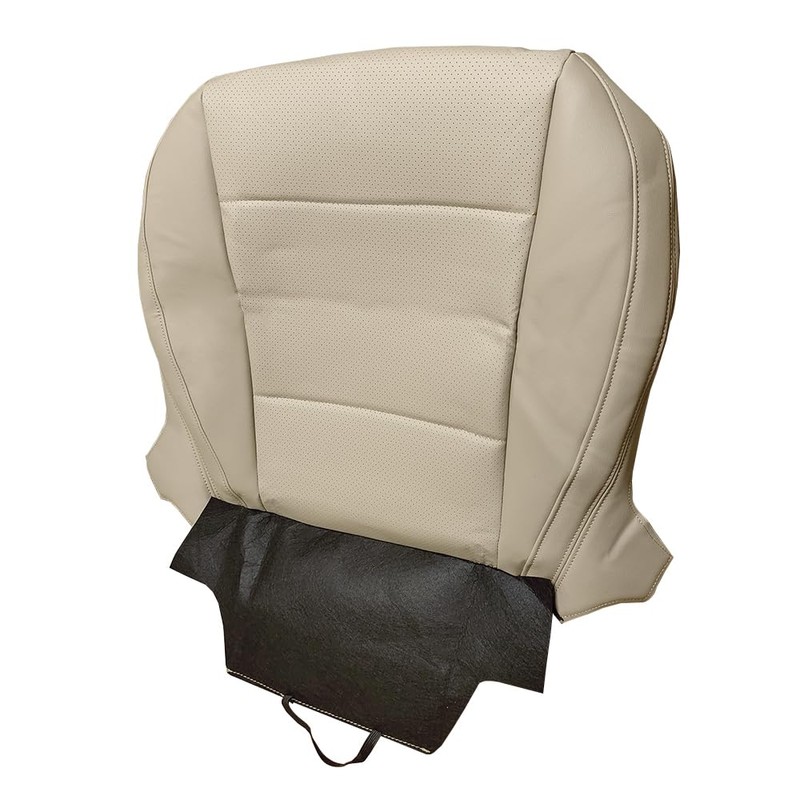 UINIEBOOM Driver Bottom Perforated Leather Seat Cover, Replacement Tan Driver