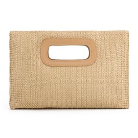Freiesoldaten Straw Clutch Handbag for Women Raffia Purse Evening Bag Summer Beach Travel Crossbody Shoulder Bag