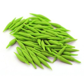 MyTinyWorld 2 x 10 Handmade Dolls House Miniature Green Chillies