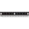 Raymei Fujii APJ128B Ruler, Easy to Read Black and White