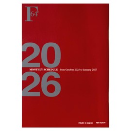 Kyokuto PBF75DR26 Notebook, 2026, Begins October 2025, FOBCOOP B6, Monthly, Dark Red