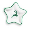 Gmundner Keramik Manufaktur 0324SAST14 Green Deer Star-Shaped Bowl 14 cm