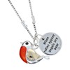 Equilibrium Robins Appear Cute Two Tone Necklace 334744
