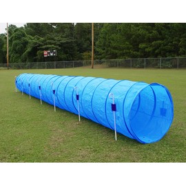 18' Dog Agility Tunnel with Stakes, Multiple Colors Available (Turquoise)