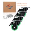 YOOGAA Swivel Caster Wheels Heavy Duty Safety Dual Locking Industrial