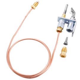 Tigbear Q314A4586 Pilot Burner Assembly, Pilot Burner Flame Head and Thermocouple, Natural Gas and Propane Pilot Burner with Thermocouple Kit for Gas Furnaces Boilers Water Heater