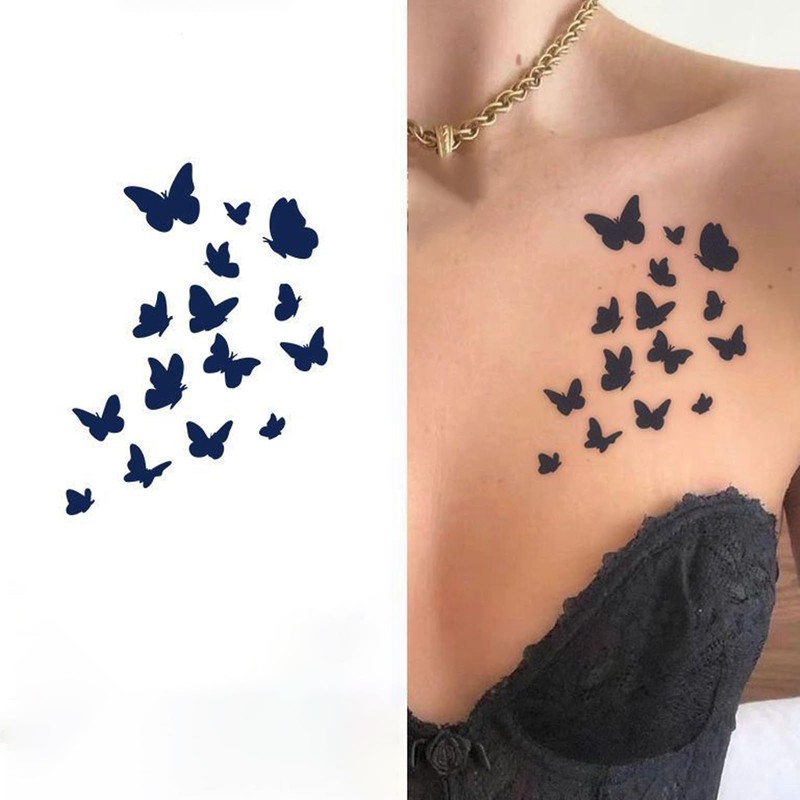 Nirbffo Butterfly Temporary Tattoo Waterproof Tattoo Women Tattoo Stickers 4