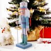 Gatuida Nutcracker Christmas Decorations: 25cm Wooden Nutcracker Soldier Traditional Xmas