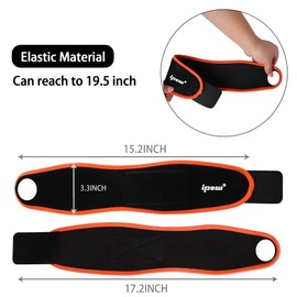 ipow Set of 2 Wrist Brace Wrist Support Adjustable Breathable Wrist Support for Sports, Fitness & Bodybuilding - Black Grey Red (Orange + Black)