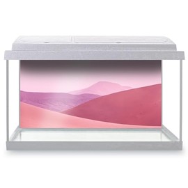 Aquarium Fish Tank Background 90x45 cm - Pink Desert Nature Pattern Static Cling Vinyl Vivarium Terrarium External Application #53148