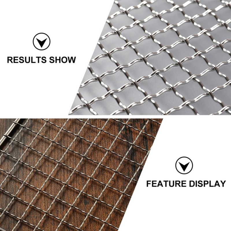 SUPVOX Stainless Steel Barbecue Mesh Steel Grill BBQ Net Endurable