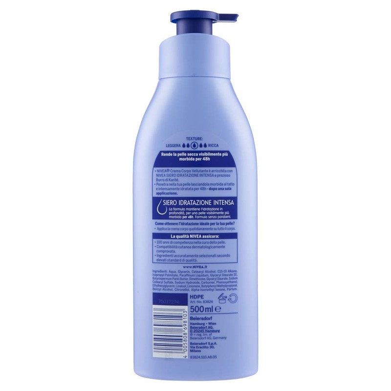 Nivea Velvety Body Cream (1 x 500 ml), Irresistible Softness