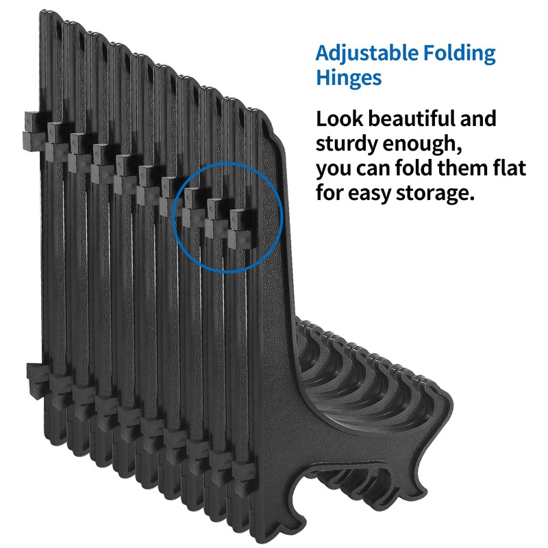 Litoexpe 24 Pcs 3 Inch Black Plastic Easels Plate, Picture