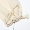 Household Beige Large Capacity Natural Cotton Drawstring Storage Laundry Sack