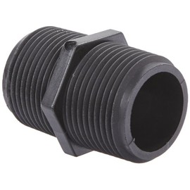 Banjo NIP100-SH Polypropylene Pipe Fitting, Short Nipple, Schedule 80, 1" NPT Male, 2" Length