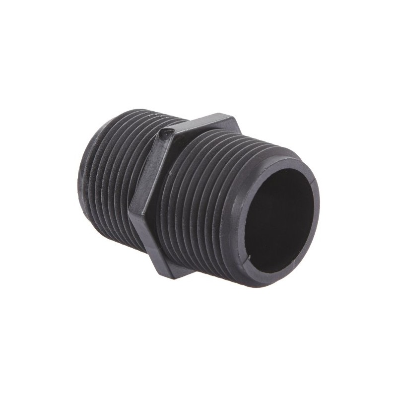 Banjo NIP100-SH Polypropylene Pipe Fitting, Short Nipple, Schedule 80, 1"