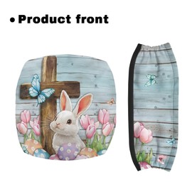 Luarisgur Easter Rabbit Seat Cover for Walkers for Seniors Rollator Walker Accessories for Seniors Cute Printed Walker Seat Covers for Ladies Universal Rollator Walker Seat and Backrest Covers Blue