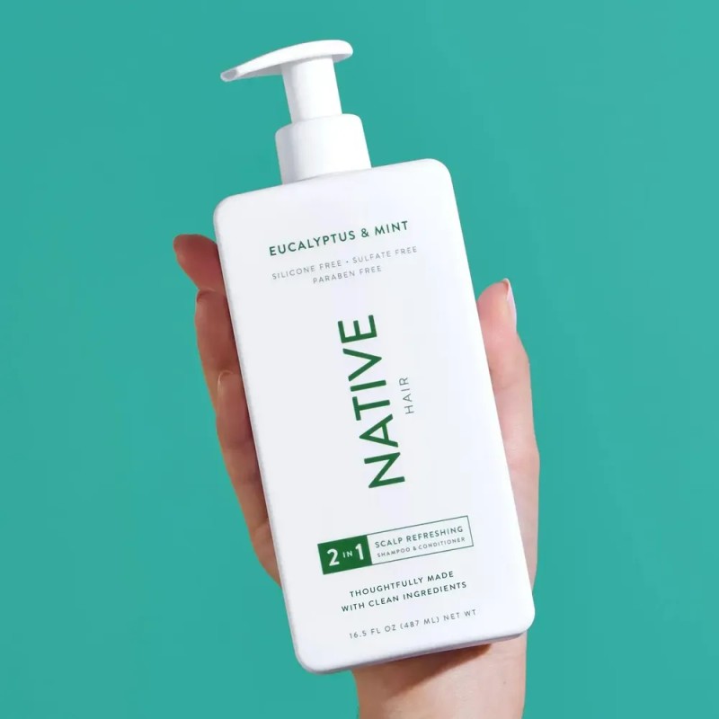 Shampoo Native Hair Vegano de Eucalyptus y Mint en Dosificador