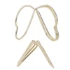 100pcs Paper Clips Gold Triangle Heart Shape Double Layer Three