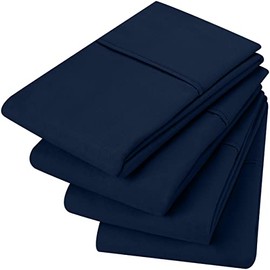 Utopia Bedding King Standard Pillowcases - 4 Pack - Envelope Closure - Soft Brushed Microfiber Fabric - Shrinkage and Fade Resistant Pillow Covers 20 X 36 (King Standard, Navy)