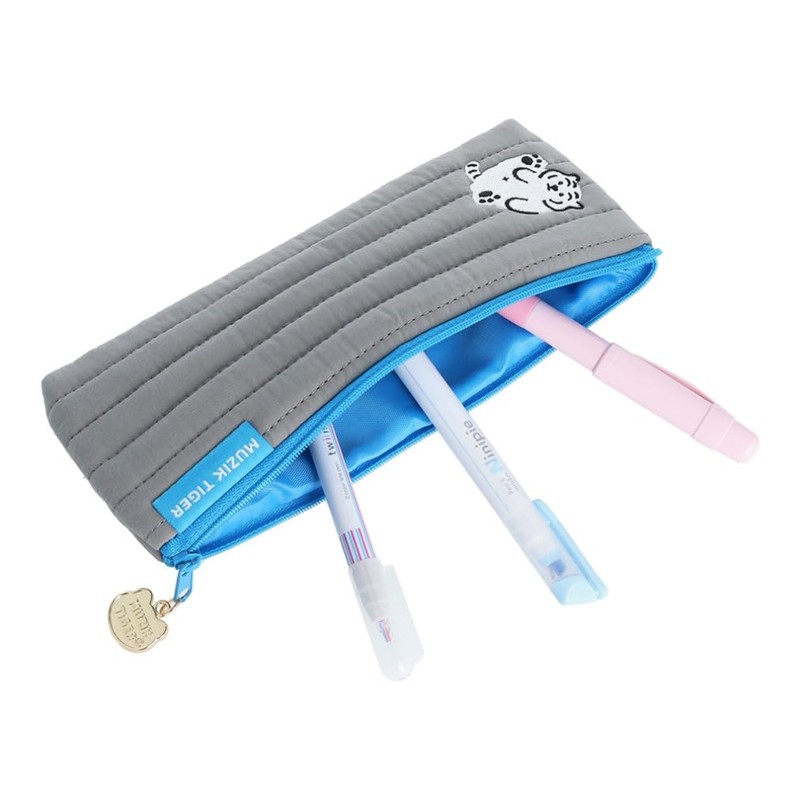 Sunstar Stationery MUZIKTIGER Flat Pencil Case, Musik Tiger, B Pattern