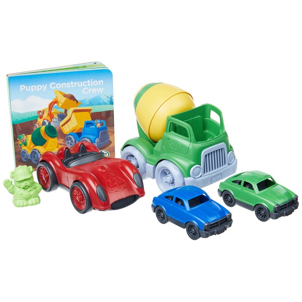 Green Toys Mixer Mini Vehicle Book Bundle