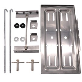 KIPA Universal Stainless Steel Universal Battery Tray Holder Hold Down Kit Street Durable 7 1/2" wide & 13 1/4" long