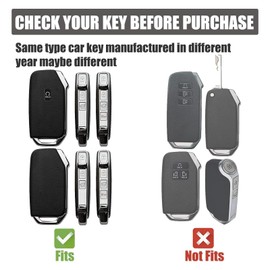 Gematay - Funda para llave Kia para llavero, compatible con Kia Cerato Ceed Forte NIRO Sorento Seltos Sportage Soul Telluride Remote Smart Key Protector