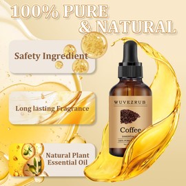 Wuvezrub Coffee Essential Oil 60ML - 100% Pure and Natural Oils for Aromatherapy Diffuser - 2 Fl Oz/Coffee