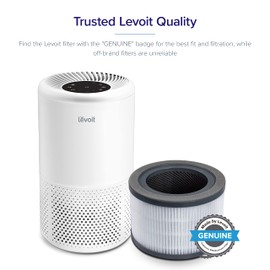 LEVOIT Vista 200 Air Purifier Replacement Filter, 3-in-1 HEPA, High-Efficiency Activated Carbon, Vista200-RF, 2 Pack, Black