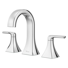 Pfister Bruxie Bathroom Sink Faucet, 8-Inch Widespread, 2-Handle, 3-Hole, NSF Certified, Polished Chrome Finish, LF049BIEC