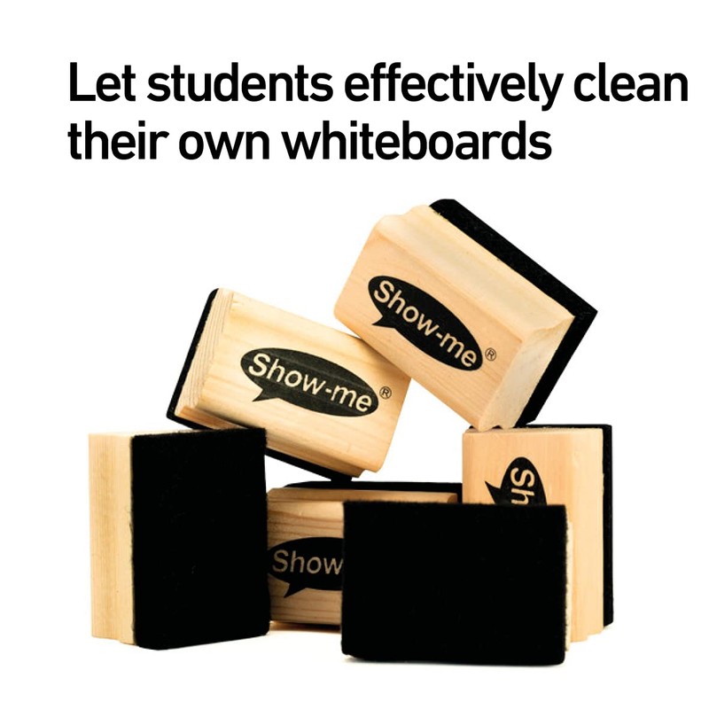 Show-Me Whiteboard Eraser Pack, Mini Erasers For Drywipe Boards &