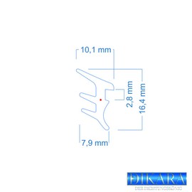 Window Seal for Window Systems, Glazing Seal for Outdoor use with Anti-Stretch Thread for Plastic Windows and Aluminium Window Seal, Black 10m