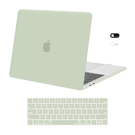 MOSISO Compatible with MacBook Pro 13 inch Case M2 2025, 2024, 2023-2016 A2338 M1 A2251 A2289 A2159 A1989 A1708 A1706, Plastic Hard Case&Keyboard Skin&Webcam Cover for MacBook Pro 13.3, Sage Green