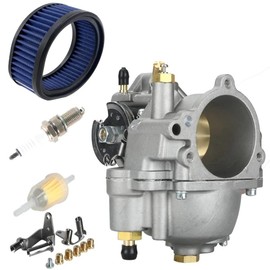 JIK Carburetor 11-0420 for Harley Davidson S&S Cycle Super E Shorty Carburetor Big Twin or Sportster with Air Filter 12-579