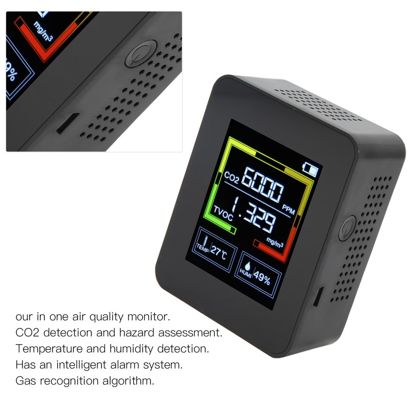 ZNAZ2CO2 Carbon Dioxide Detector Intelligent 4 In1 TOVC Air Quality